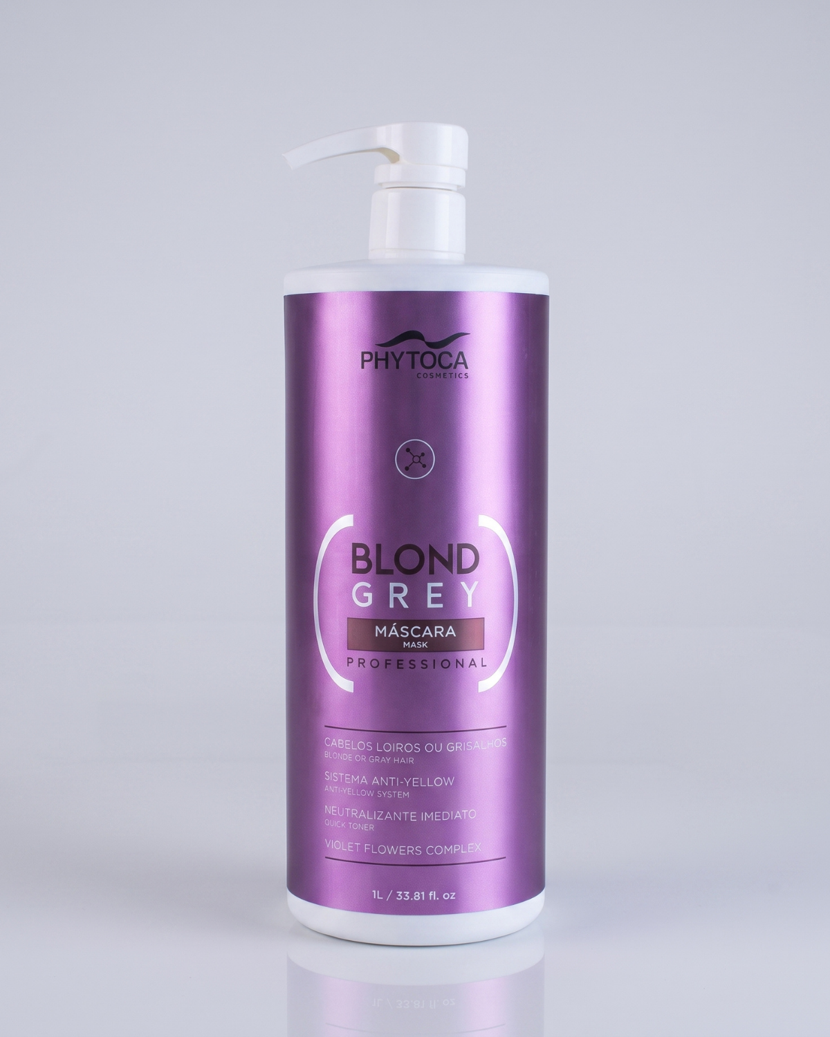 Blond grey Máscara — aplicação