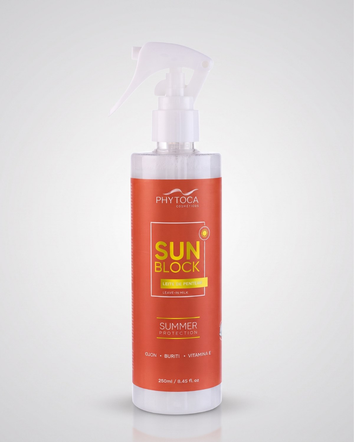 SunBlock Leite de Pentear — aplicação